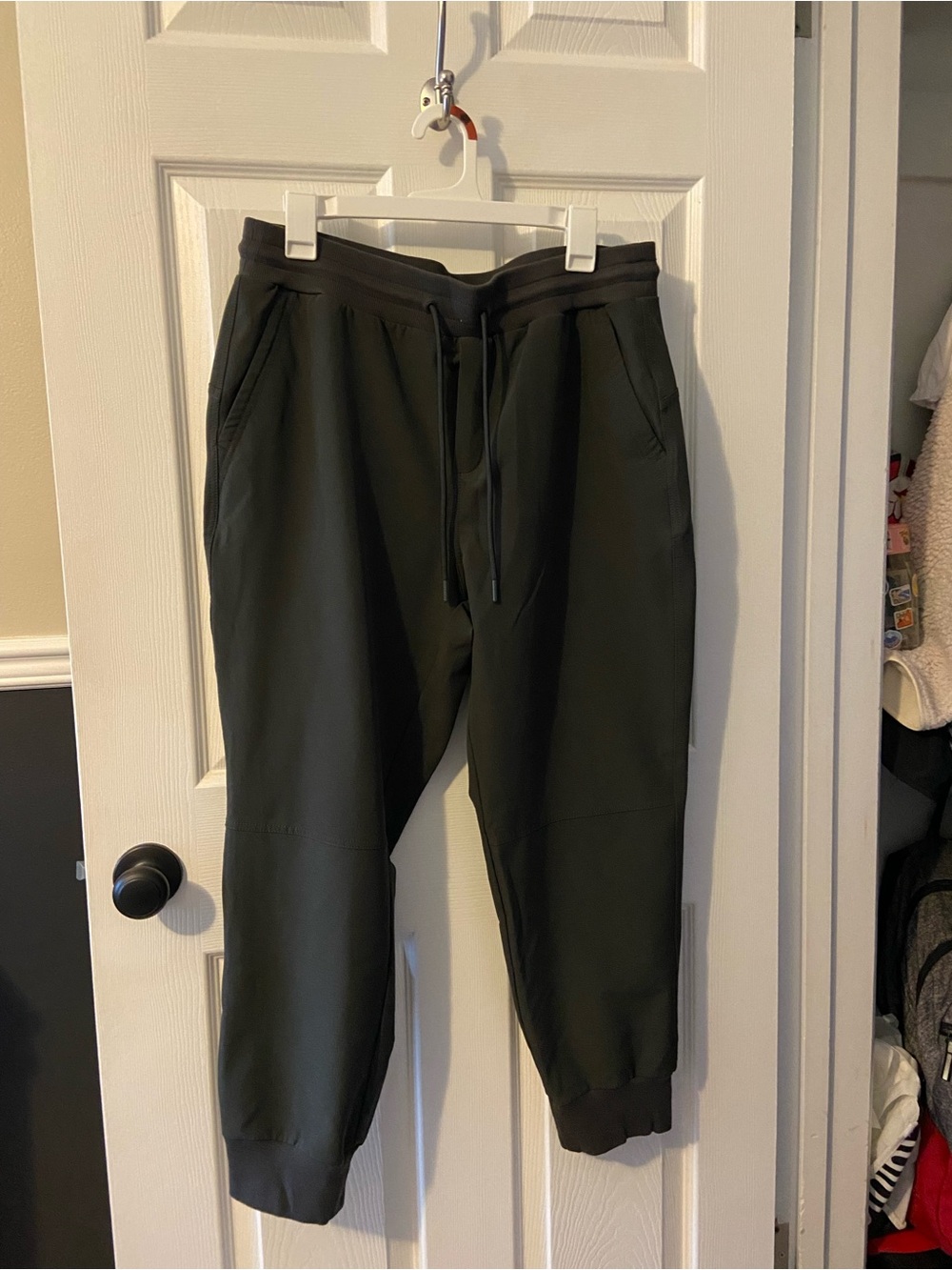 Women’s Olive Green Jogger Pants - Casual Drawstring Trousers